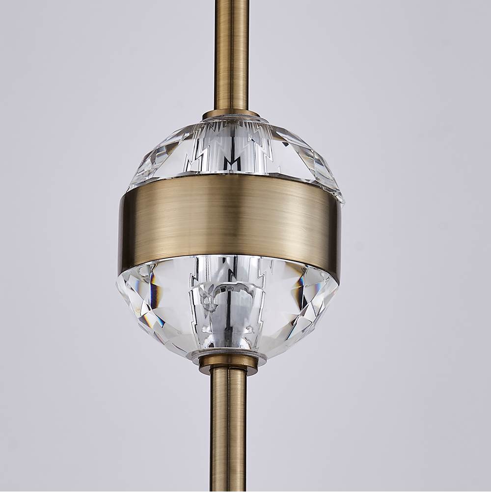 Allegri By Kalco Lighting 047611-044-FR001 Winter Brass Goccia 6.25-in 2 Light Led Winter Brass/firenze Clear Pendant Image 4