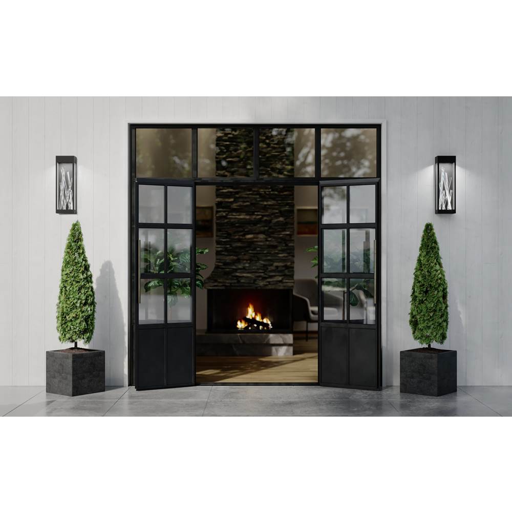 Allegri By Kalco Lighting 090021-052-FR001 Matte Black Arpione Esterno 24-in 1 Light Led Matte Black (fluorocarbon)/clear Outdoor Wall Sconce Image 3