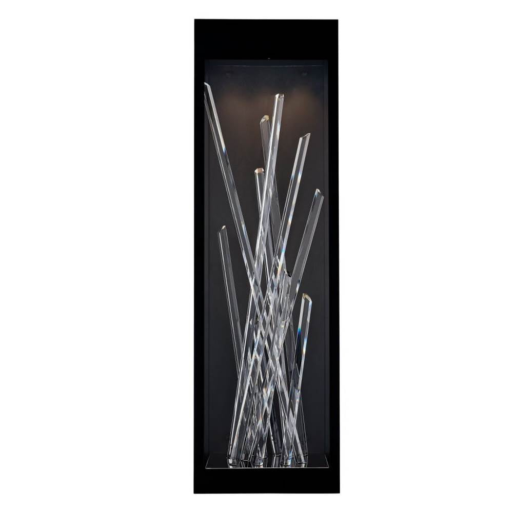 Allegri By Kalco Lighting Arpione Esterno Arpione Esterno 36-in 1 Light Led Matte Black (fluorocarbon)/clear Outdoor Wall Sconce