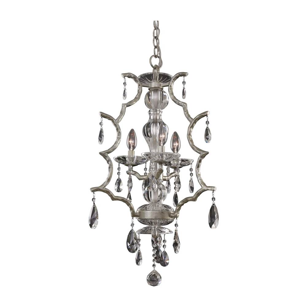 Allegri By Kalco Lighting Shorecrest 17-in 3 Light Socket Sliver Dollar/clear Chandelier