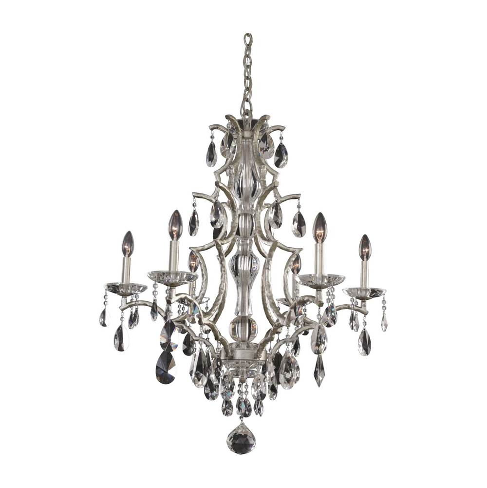 Allegri By Kalco Lighting Shorecrest 31-in 6 Light Socket Sliver Dollar/clear Chandelier