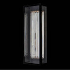 Allegri By Kalco Lighting Cilindro Esterno Cilindro Esterno 28-in 1 Light Led Matte Black (fluorocarbon)/clear Outdoor Wall Sconce