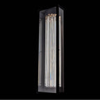 Allegri By Kalco Lighting Cilindro Esterno Cilindro Esterno 36-in 1 Light Led Matte Black (fluorocarbon)/clear Outdoor Wall Sconce