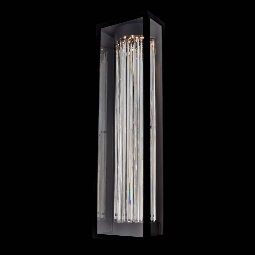 Allegri By Kalco Lighting Cilindro Esterno Cilindro Esterno 36-in 1 Light Led Matte Black (fluorocarbon)/clear Outdoor Wall Sconce