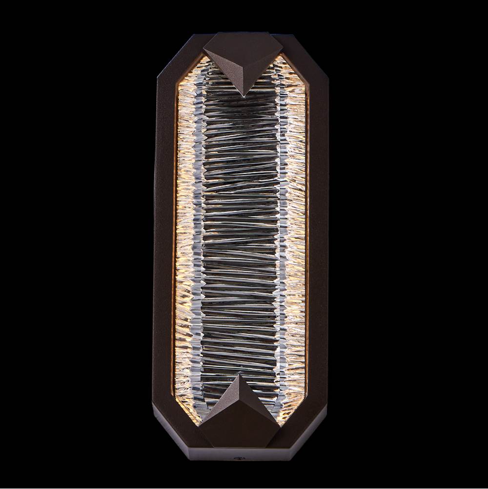Allegri By Kalco Lighting 090520-063-FR001 Bronze Carato Esterno 12.5-in 1 Light Led Outdoor Bronze Fluorcarbon/clear Outdoor Wall Sconce Image 1