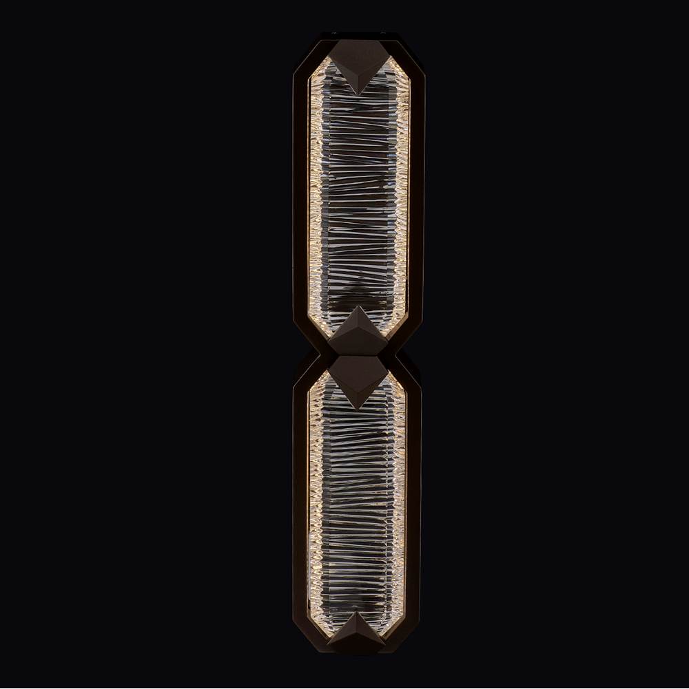 Allegri By Kalco Lighting 090521-063-FR001 Bronze Carato 25-in 2 Light Led Outdoor Bronze Fluorcarbon/clear Outdoor Wall Sconce Image 1