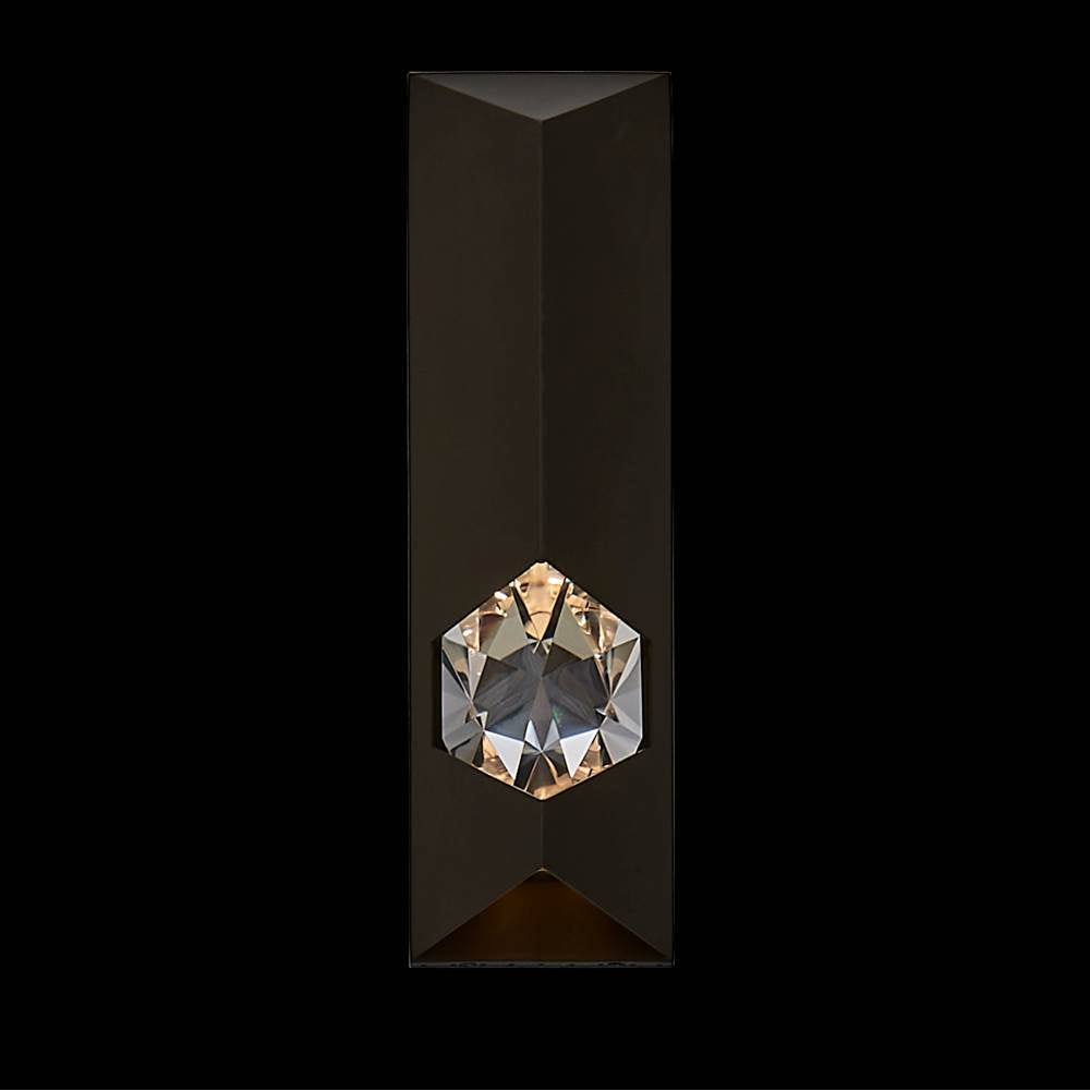 Allegri By Kalco Lighting Esterno Cristallo Esterno Cristallo 17-in 1 Light Led Outdoor Bronze Fluorcarbon/clear Outdoor Wall Sconce