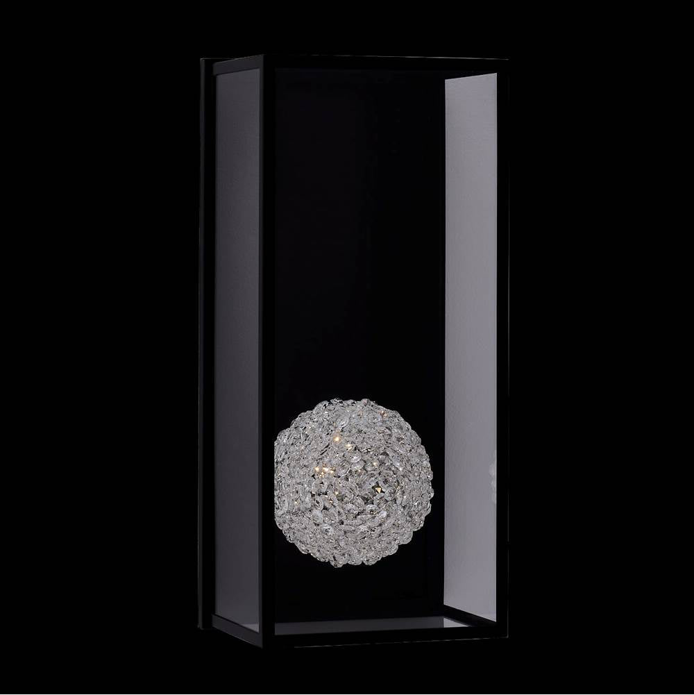 Allegri By Kalco Lighting 091322-052-FR001 Matte Black Esterno Cristallo 22-in 1 Light Led Matte Black (fluorocarbon)/clear Outdoor Wall Sconce Image 1