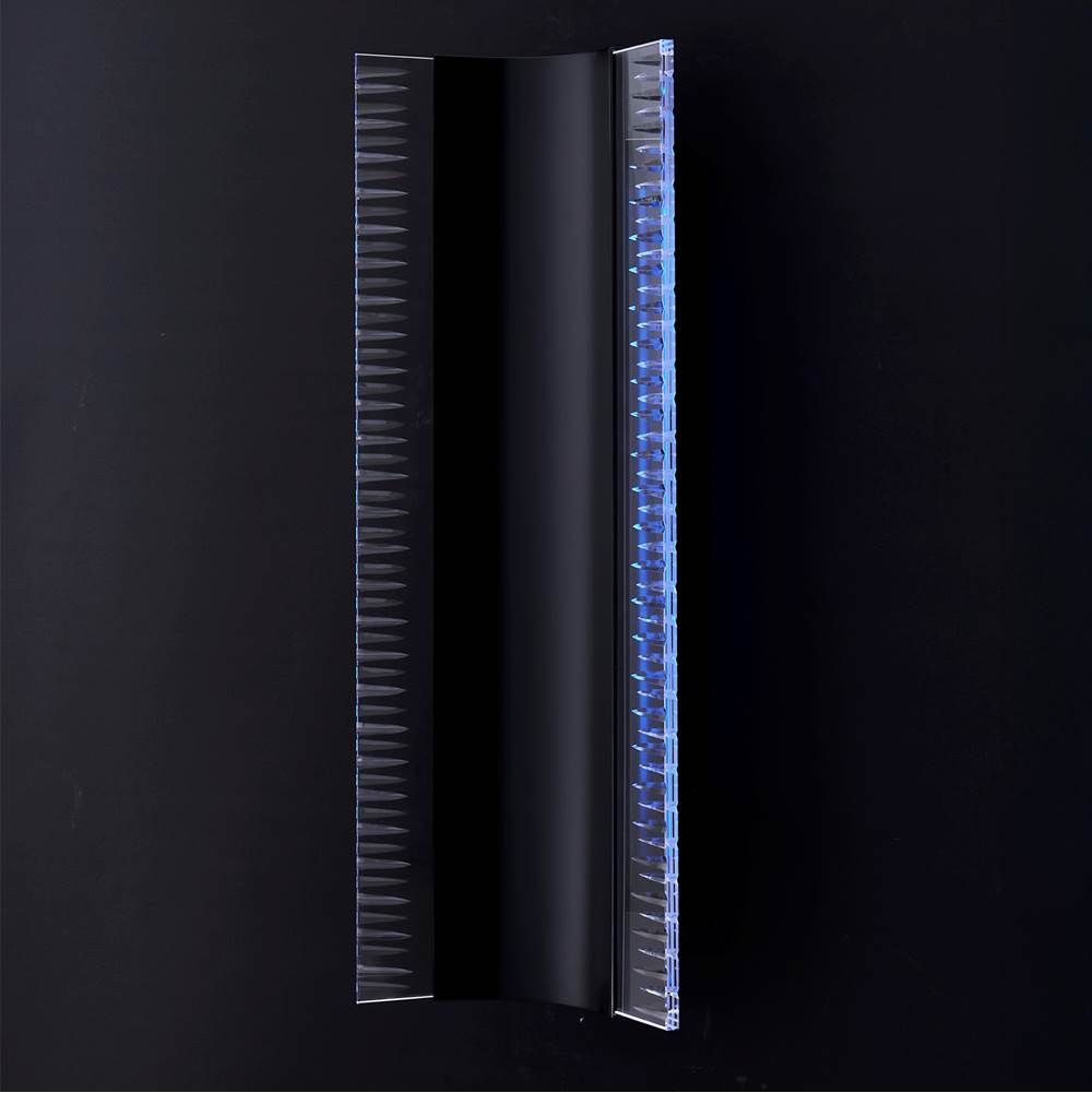 Allegri By Kalco Lighting Tonalita Esterno Tonalita Esterno 24-in 1 Light Led Matte Black (fluorocarbon)/clear Outdoor Wall Sconce