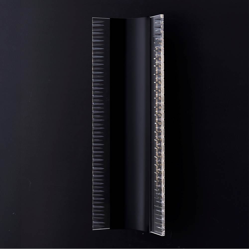 Allegri By Kalco Lighting 091421-052-FR001 Matte Black Tonalita Esterno 24-in 1 Light Led Matte Black (fluorocarbon)/clear Outdoor Wall Sconce Image 1