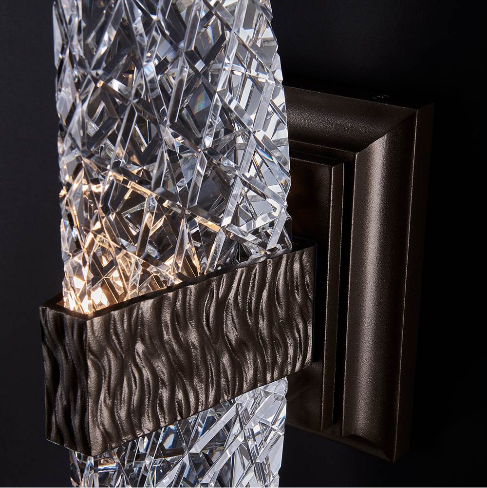 Allegri By Kalco Lighting Mezza Esterno Mezza Esterno 22-in 1 Light Led Outdoor Bronze Fluorcarbon/clear Outdoor Wall Sconce