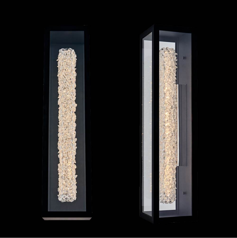 Allegri By Kalco Lighting Lina Esterno Lina Esterno 27-in 1 Light Led Matte Black (fluorocarbon)/clear Outdoor Wall Sconce
