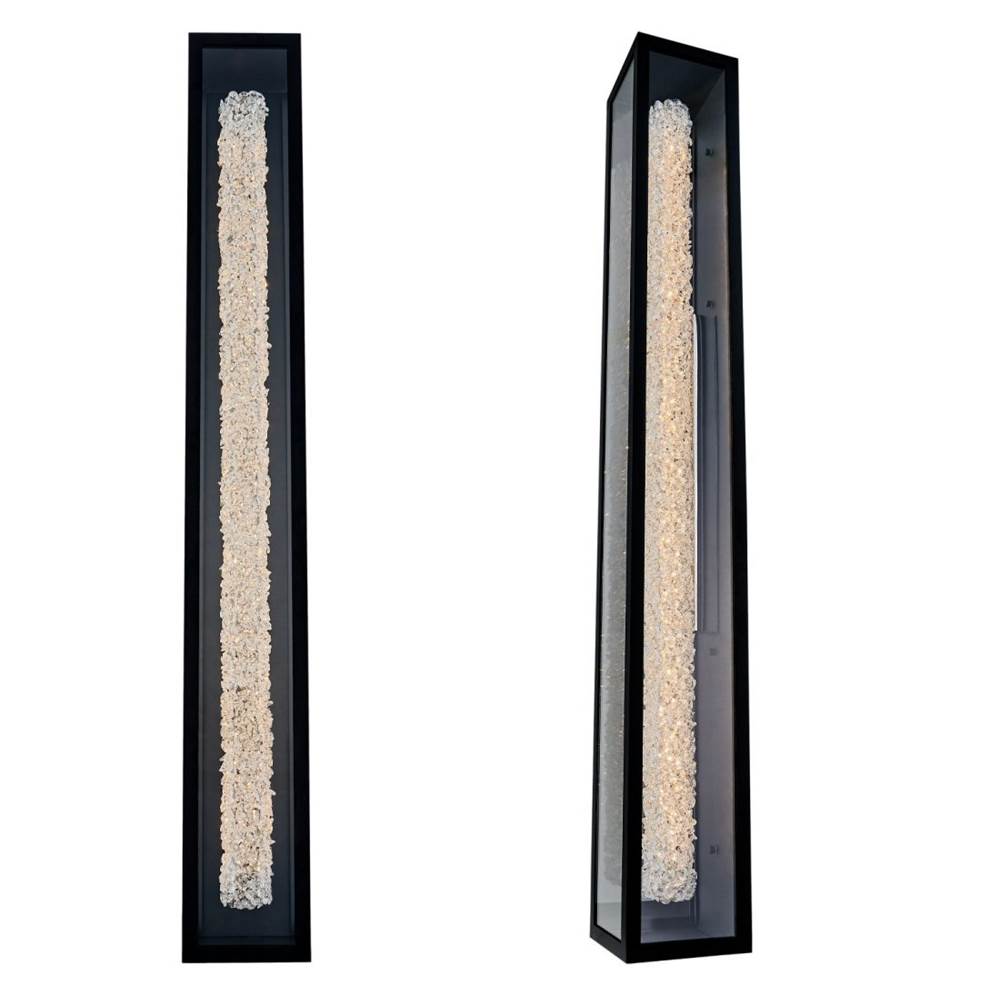 Allegri By Kalco Lighting Lina Esterno Lina Esterno 51-in 1 Light Led Matte Black (fluorocarbon)/clear Outdoor Wall Sconce