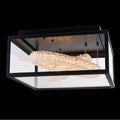 Allegri By Kalco Lighting Lina 24-in 1 Light Led Matte Black (fluorocarbon)/clear Outdoor Flush Mount