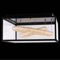Allegri By Kalco Lighting Lina 32-in 2 Light Led Matte Black (fluorocarbon)/clear Outdoor Flush Mount