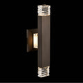 Allegri By Kalco Lighting Tapatta Esterno Tapatta Esterno 24-in 2 Light Led Outdoor Bronze Fluorcarbon/clear Wall Sconce