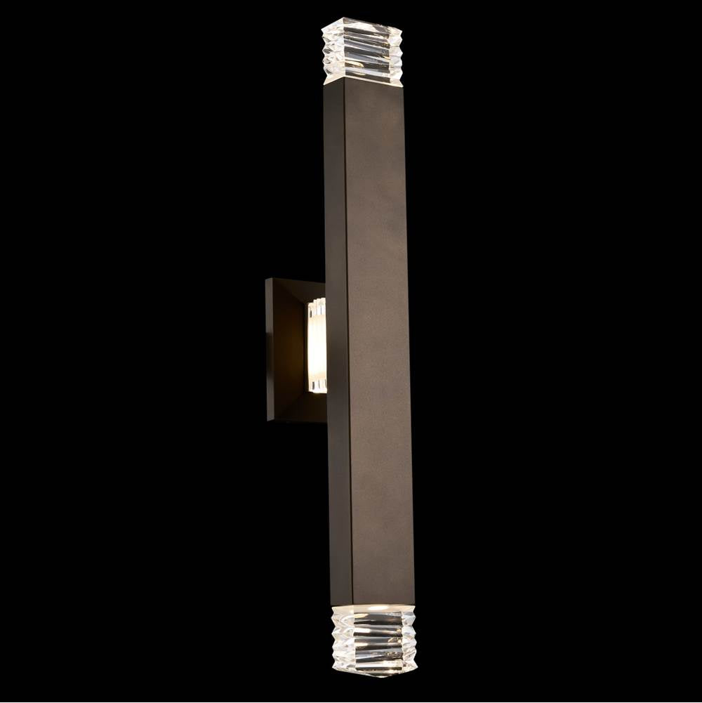 Allegri By Kalco Lighting Tapatta Esterno Tapatta Esterno 34-in 3 Light Led Outdoor Bronze Fluorcarbon/clear Wall Sconce