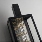 Allegri By Kalco Lighting Colonna Esterno Colonna Esterno 31-in 1 Light Led Matte Black (fluorocarbon)/clear Outdoor Wall Sconce