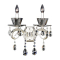 Allegri By Kalco Lighting Locatelli 13.5-in 2 Light Socket 2 Tone Silver/clear Wall Sconce