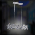 Allegri By Kalco Lighting Vermeer 35-in 6 Light Socket Chrome/clear Linear Pendant