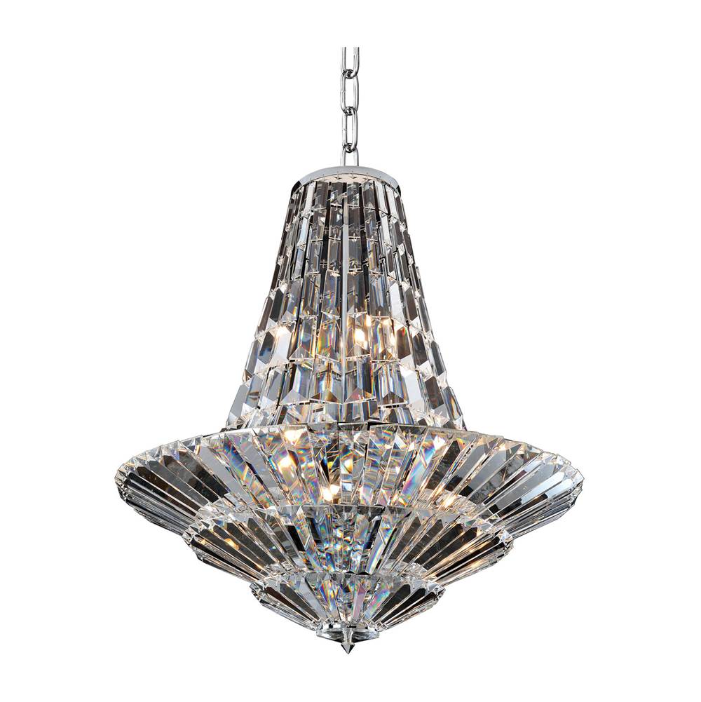 Allegri By Kalco Lighting Auletta 30-in 18 Light Socket Chrome/clear Chandelier