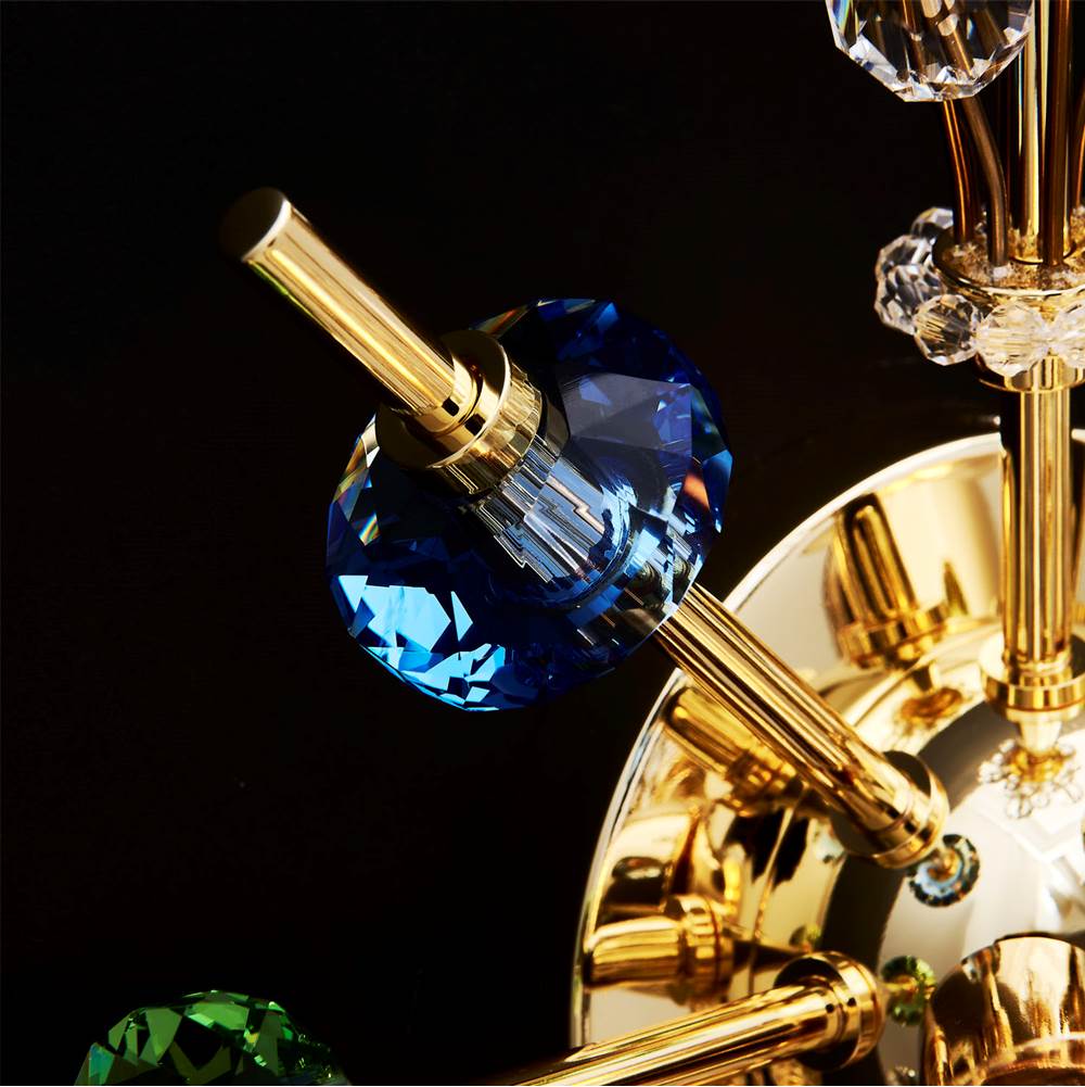 Allegri By Kalco Lighting 11630-018-FRMULTI 18K Gold Constellation Colorata 13-in 3 Light Socket 18k Gold/constellation Colorata Wall Sconce Image 3