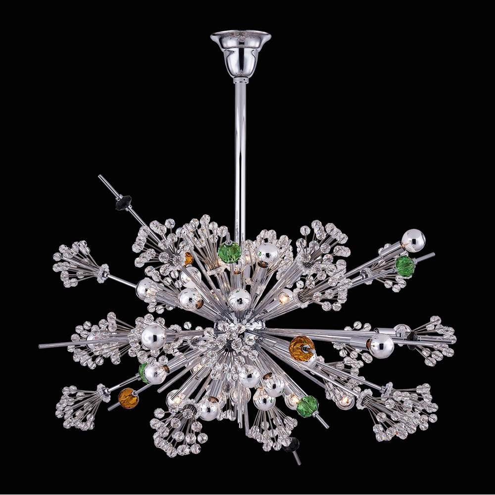 Allegri By Kalco Lighting 11634-010-FRMULTI Chrome Constellation Colorata 36-in 30 Light Socket Chrome/constellation Colorata Chandelier Image 1