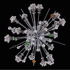 Allegri By Kalco Lighting Constellation Colorata Constellation Colorata 36-in 30 Light Socket Chrome/constellation Colorata Chandelier