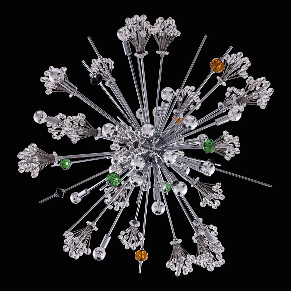 Allegri By Kalco Lighting Constellation Colorata Constellation Colorata 36-in 30 Light Socket Chrome/constellation Colorata Chandelier