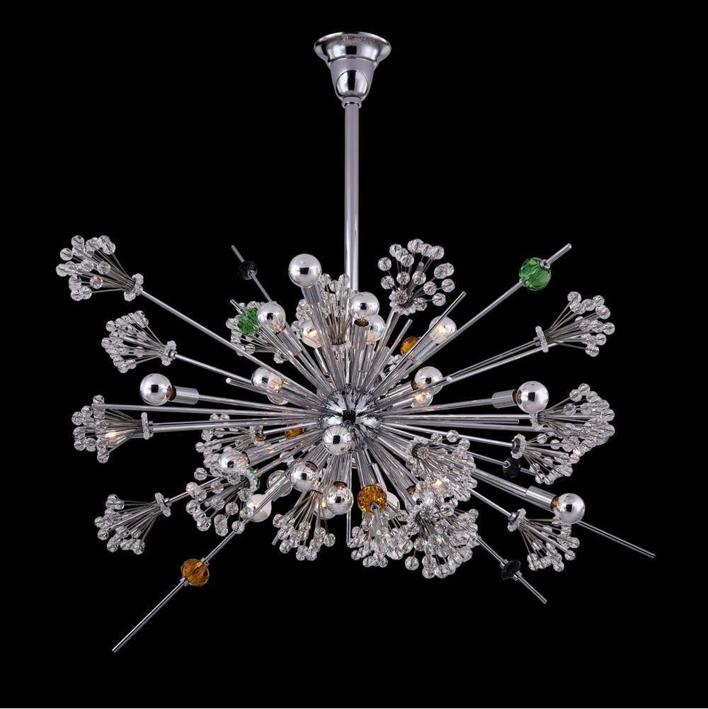 Allegri By Kalco Lighting 11635-010-FRMULTI Chrome Constellation Colorata 47-in 30 Light Socket Chrome/constellation Colorata Chandelier Image 1