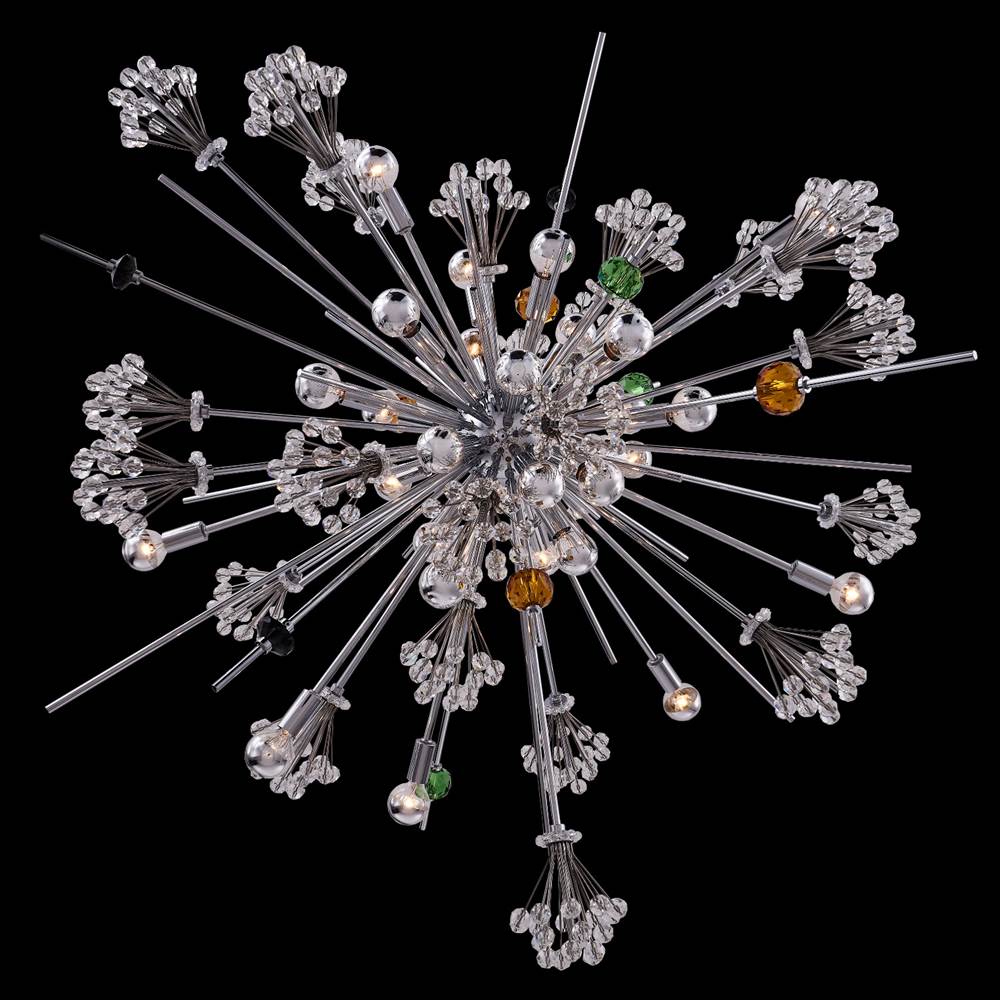 Allegri By Kalco Lighting Constellation Colorata Constellation Colorata 47-in 30 Light Socket Chrome/constellation Colorata Chandelier