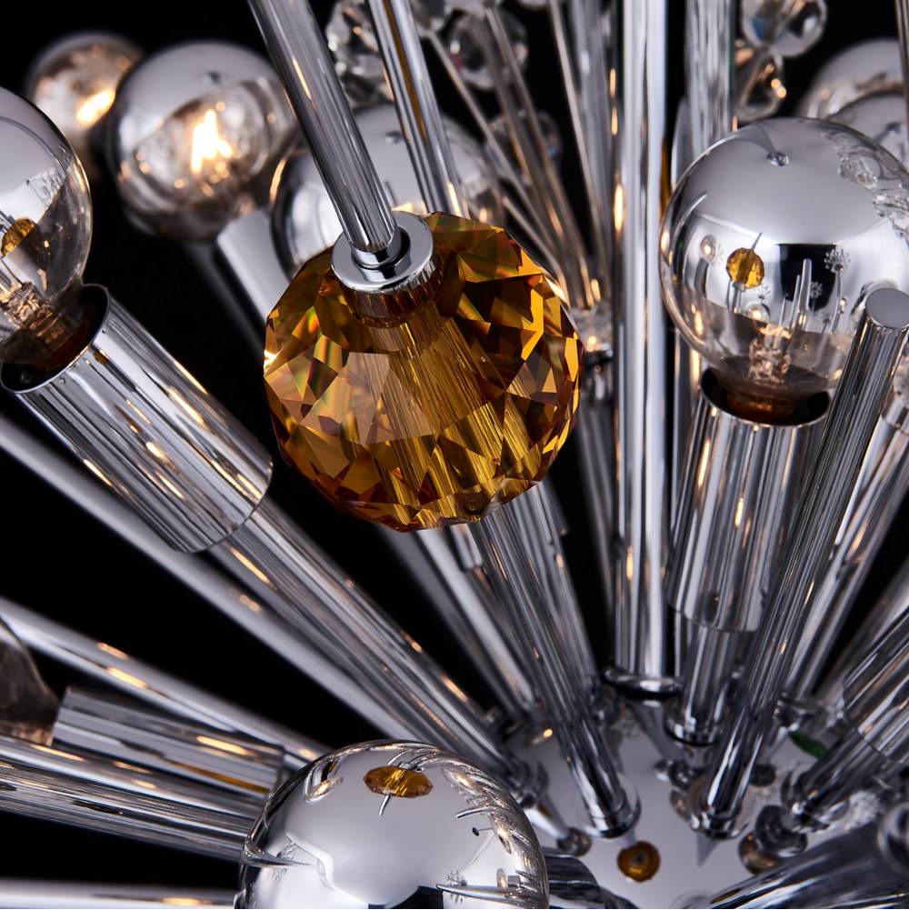 Allegri By Kalco Lighting 11635-010-FRMULTI Chrome Constellation Colorata 47-in 30 Light Socket Chrome/constellation Colorata Chandelier Image 3