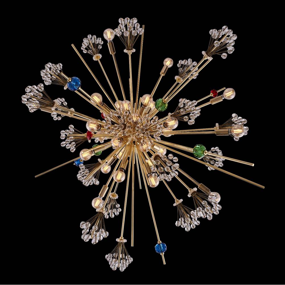 Allegri By Kalco Lighting Constellation Colorata Constellation Colorata 47-in 30 Light Socket Chrome/constellation Colorata Chandelier