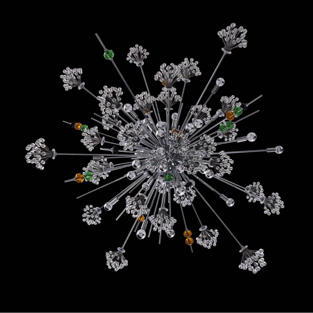 Allegri By Kalco Lighting Constellation Colorata Constellation Colorata 60-in 46 Light Socket Chrome/constellation Colorata Chandelier