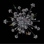 Allegri By Kalco Lighting Constellation Colorata Constellation Colorata 60-in 46 Light Socket Chrome/constellation Colorata Chandelier