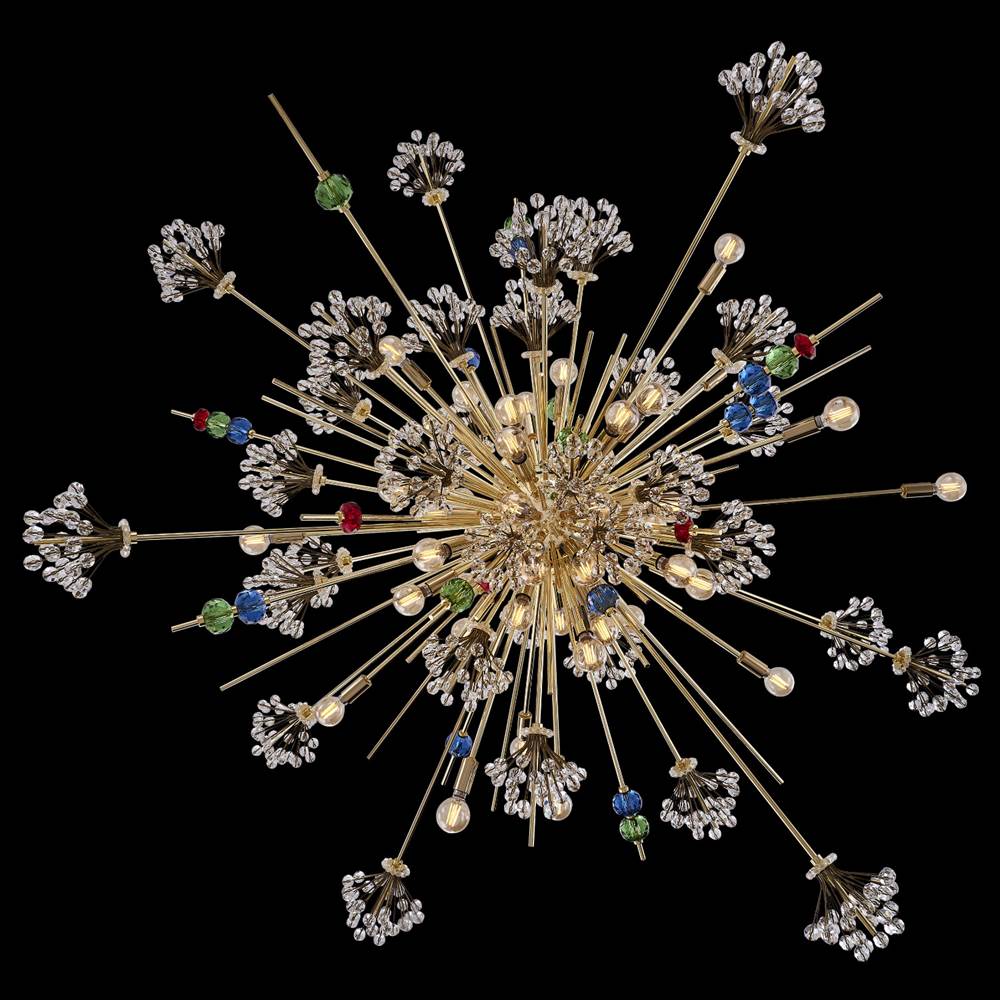 Allegri By Kalco Lighting Constellation Colorata Constellation Colorata 60-in 46 Light Socket Chrome/constellation Colorata Chandelier