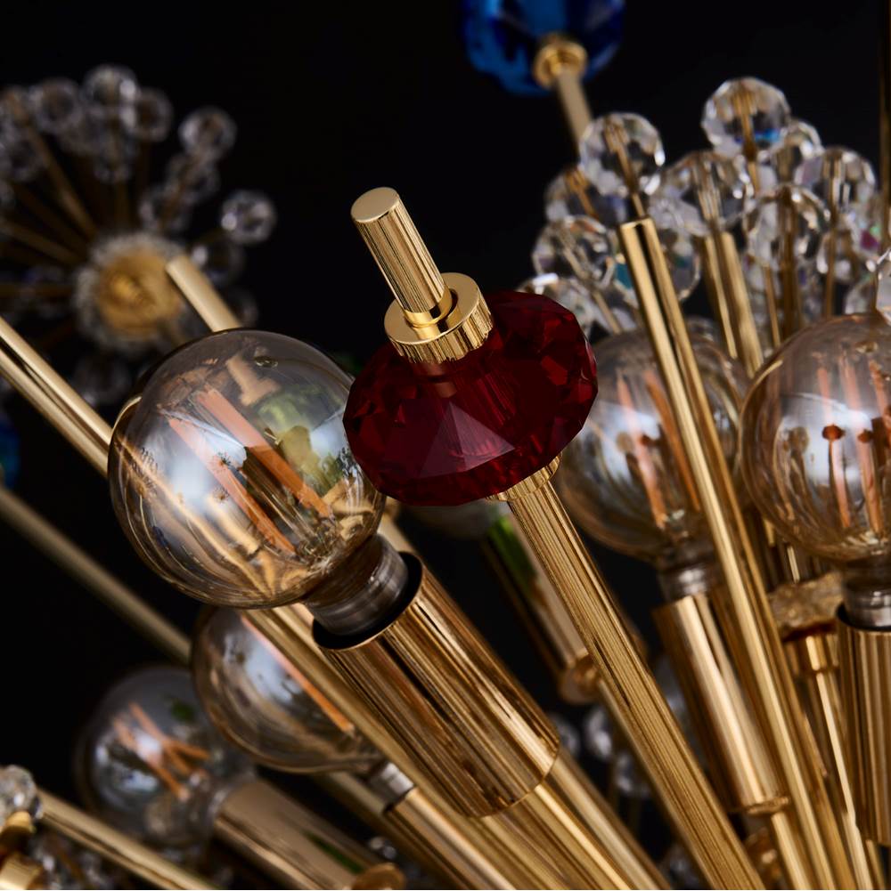 Allegri By Kalco Lighting 11636-018-FRMULTI 18K Gold Constellation Colorata 60-in 46 Light Socket 18k Gold/constellation Colorata Chandelier Image 4