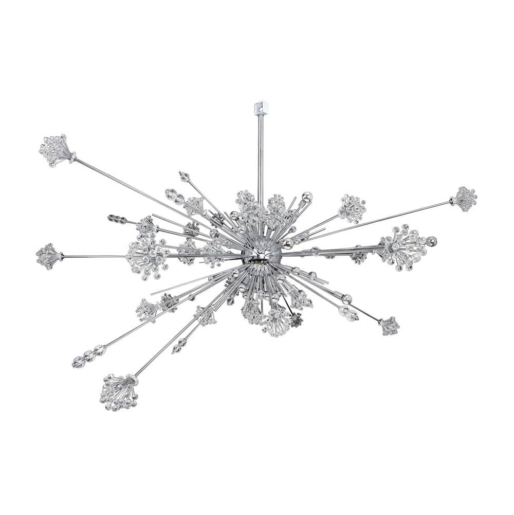 Allegri By Kalco Lighting Constellation 92-in 46 Light Socket Chrome/clear Chandelier