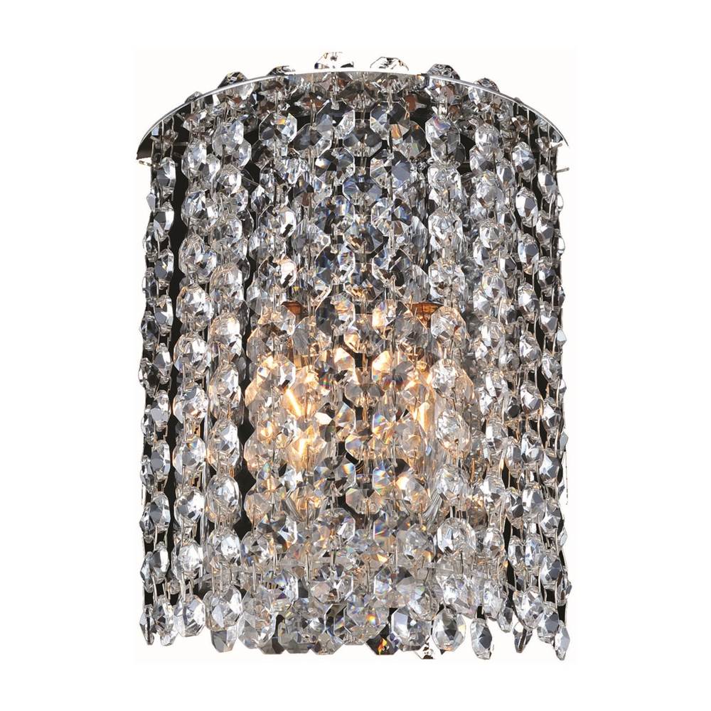 Allegri By Kalco Lighting Milieu Metro Milieu Metro 9-in 2 Light Socket Chrome/clear Wall Sconce