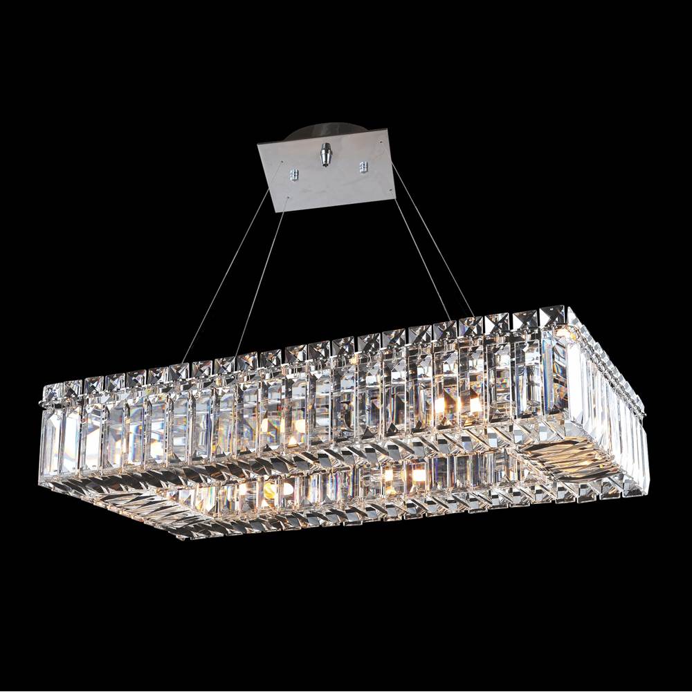 Allegri By Kalco Lighting Baguette 22-in 8 Light Socket Chrome/clear Chandelier