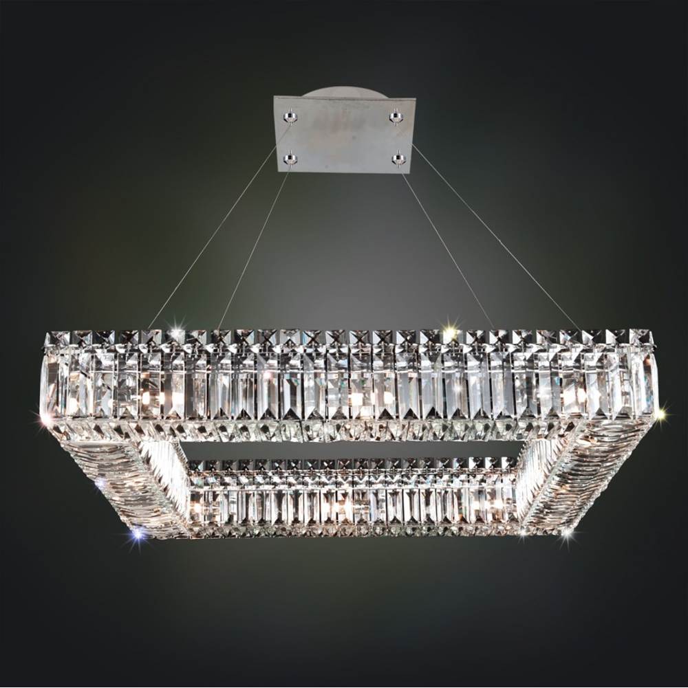 Allegri By Kalco Lighting Quadro 26.5-in 12 Light Socket Chrome/clear Chandelier