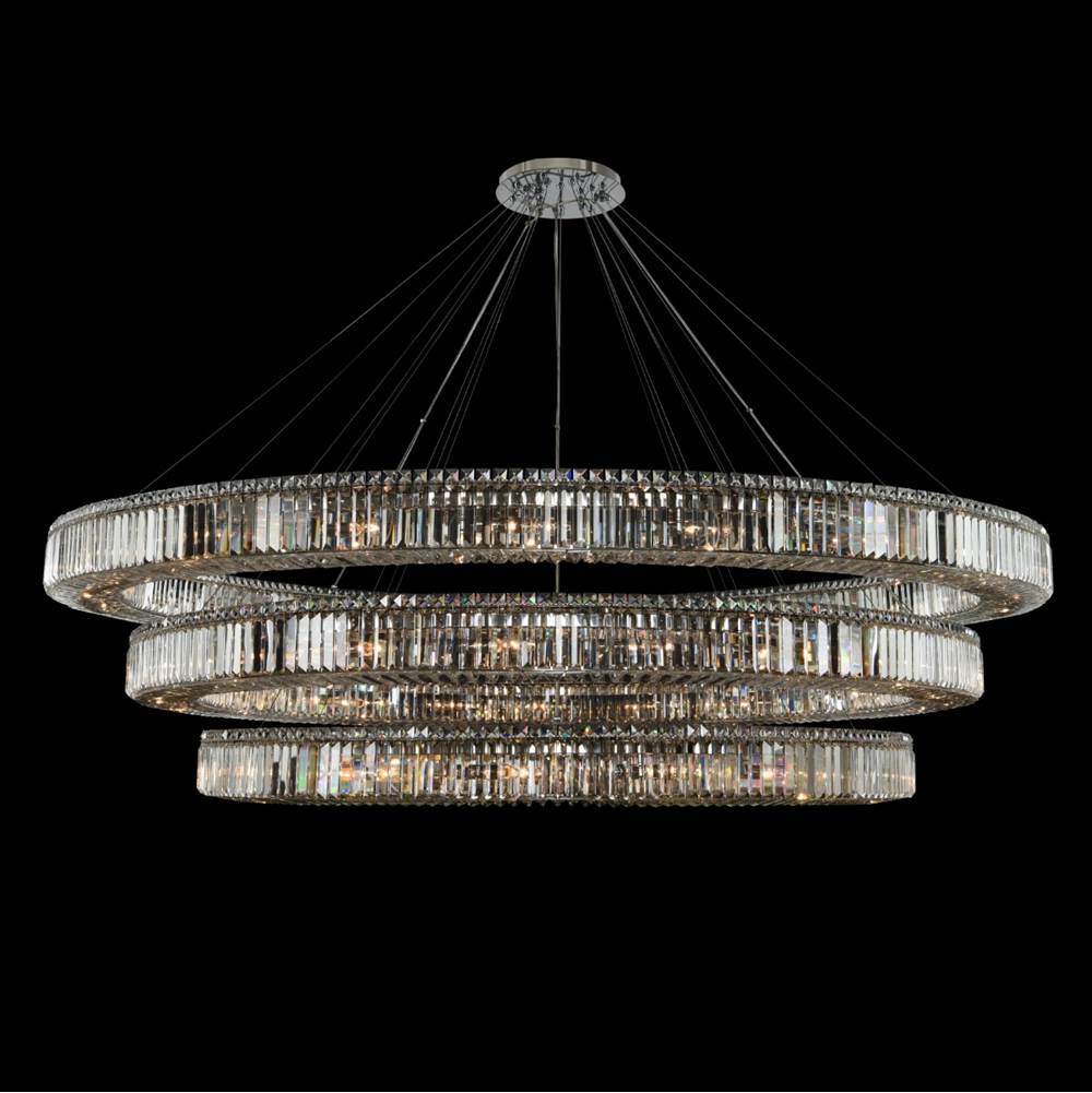 Allegri By Kalco Lighting Rondelle 84-in 57 Light Socket Chrome/clear Tiered Chandelier