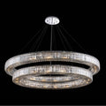 Allegri By Kalco Lighting Rondelle 72-in 38 Light Socket Chrome/clear Tiered Chandelier