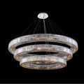 Allegri By Kalco Lighting Rondelle 72-in 56 Light Socket Chrome/clear Tiered Chandelier
