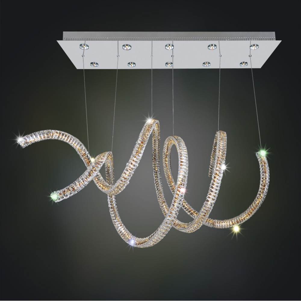 Allegri By Kalco Lighting 11804-010-FR001 Chrome Ravina 50-in 1 Light Socket Chrome/clear Chandelier Image 1