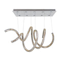 Allegri By Kalco Lighting Ravina 24-in 10 Light Socket Chrome Flush Mount
