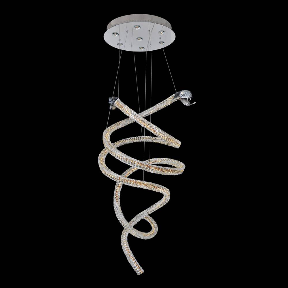 Allegri By Kalco Lighting Ravina 24-in 7 Light Socket Chrome/clear Chandelier