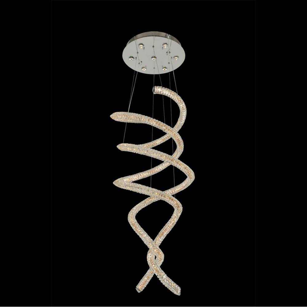 Allegri By Kalco Lighting Ravina 24-in 1 Light Led Chrome/clear Chandelier