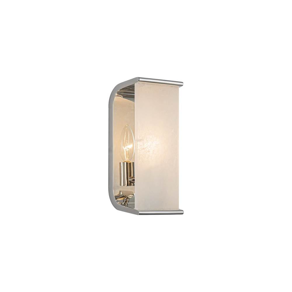 Alora Lighting WV327010PNAR Polished Nickel,Alabaster Abbott 10-in Polished Nickel/alabaster 1 Light Wall/vanity Image 1