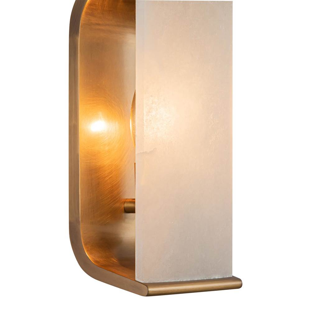 Alora Lighting WV327010VBAR Vintage Brass,Alabaster Abbott 10-in Vintage Brass/alabaster 1 Light Wall/vanity Image 2